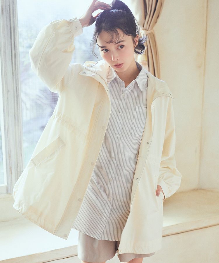 earth music&ecology「ドロストミドル丈パーカー」|ブルゾン・スタジャン|