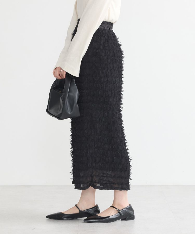 earth music&ecology「フェザーナロースカート」|タイト|