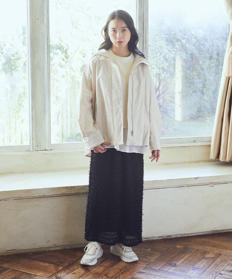earth music&ecology「フェザーナロースカート」|タイト|