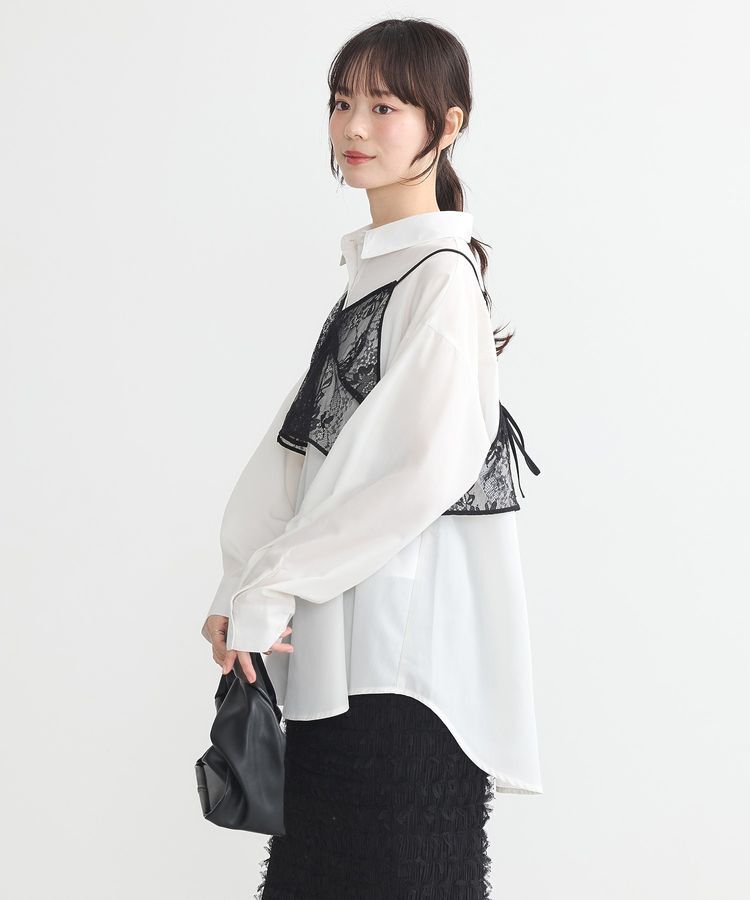 earth music&ecology「SET2点レースビスチェ＋シャツ」|シャツ・ブラウス|