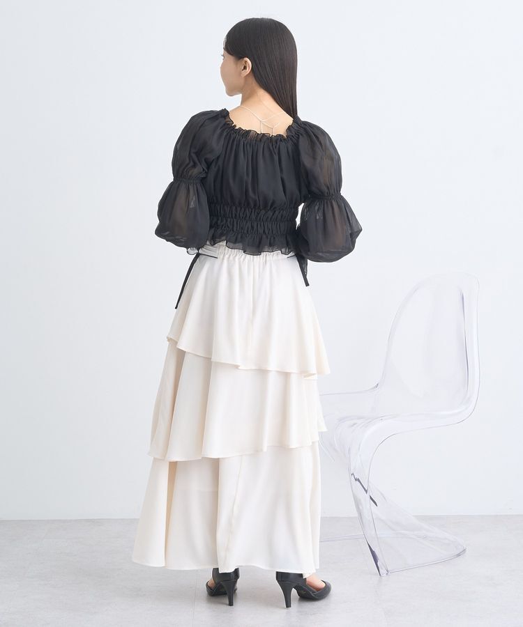 earth music&ecology「スクエアネックシャーリングショートブラウス」|シャツ・ブラウス|