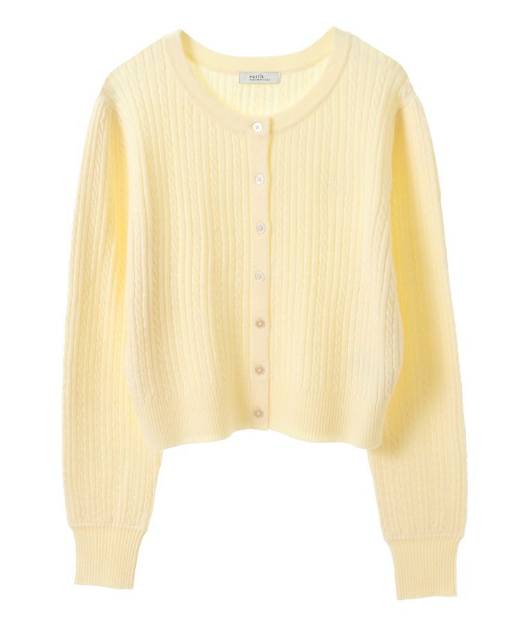 earth music&ecology「ミニケーブルコンパクトカーディガン」|カーディガン|