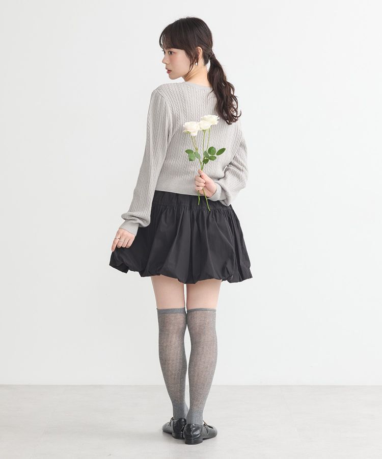 earth music&ecology「ミニケーブルコンパクトカーディガン」|カーディガン|