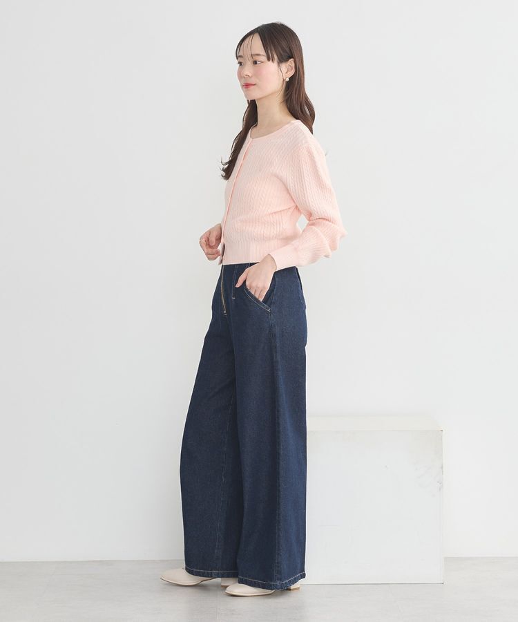 earth music&ecology「ミニケーブルコンパクトカーディガン」|カーディガン|