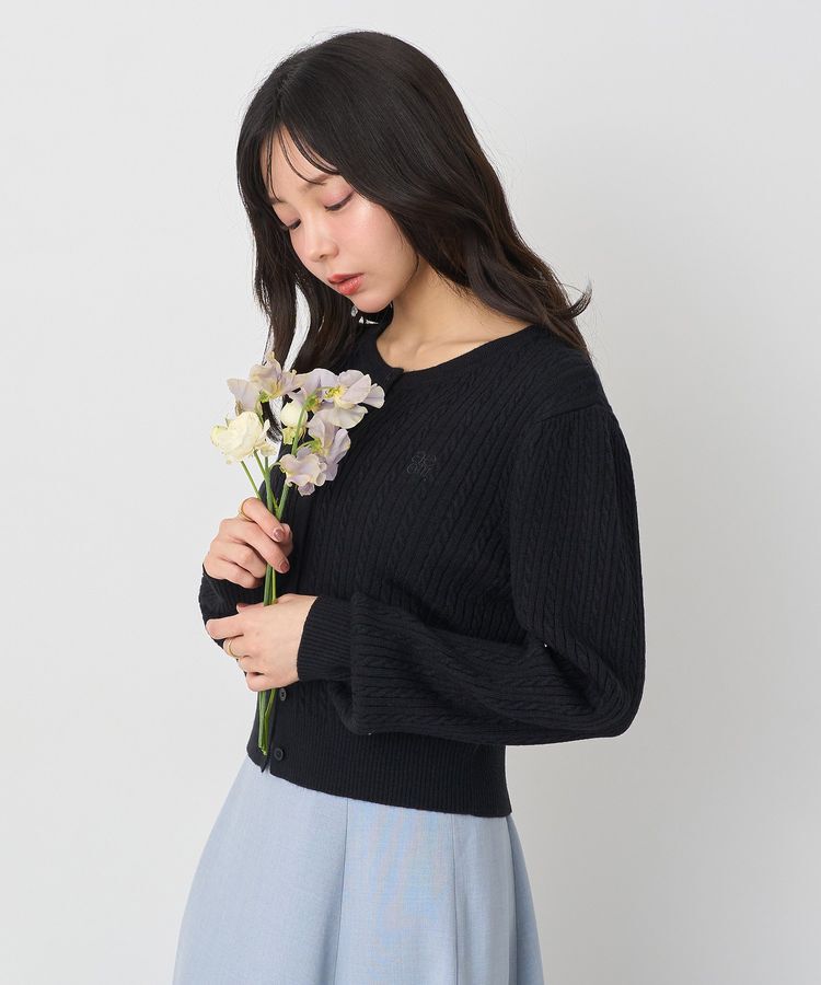 earth music&ecology「ミニケーブルコンパクトカーディガン」|カーディガン|