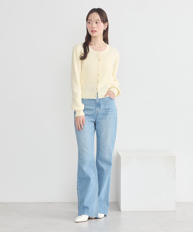 earth music&ecology「ミニケーブルコンパクトカーディガン」|カーディガン|