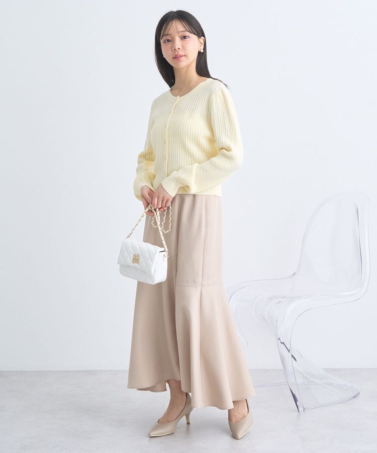 earth music&ecology「ミニケーブルコンパクトカーディガン」|カーディガン|