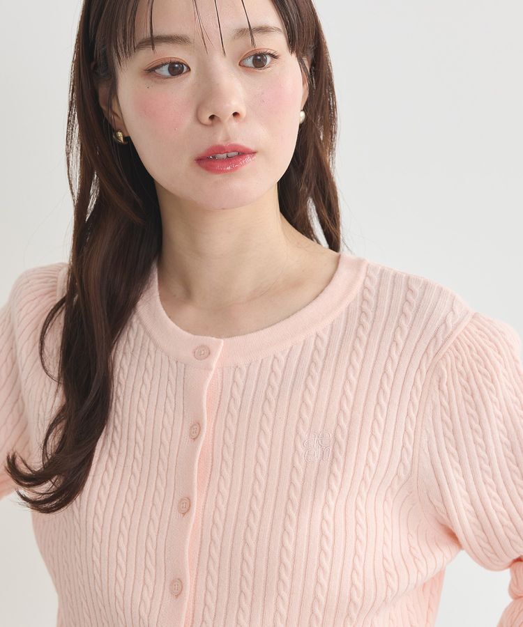 earth music&ecology「ミニケーブルコンパクトカーディガン」|カーディガン|