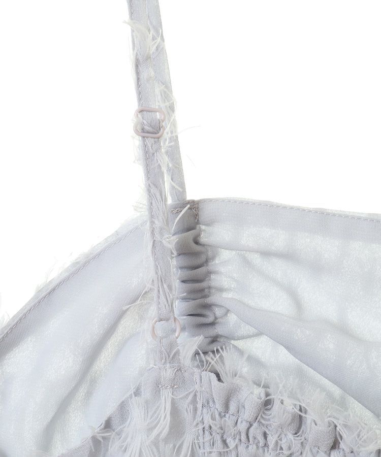 earth music&ecology「フロントギャザーフリンジキャミトップス」|ベスト・ジレ|