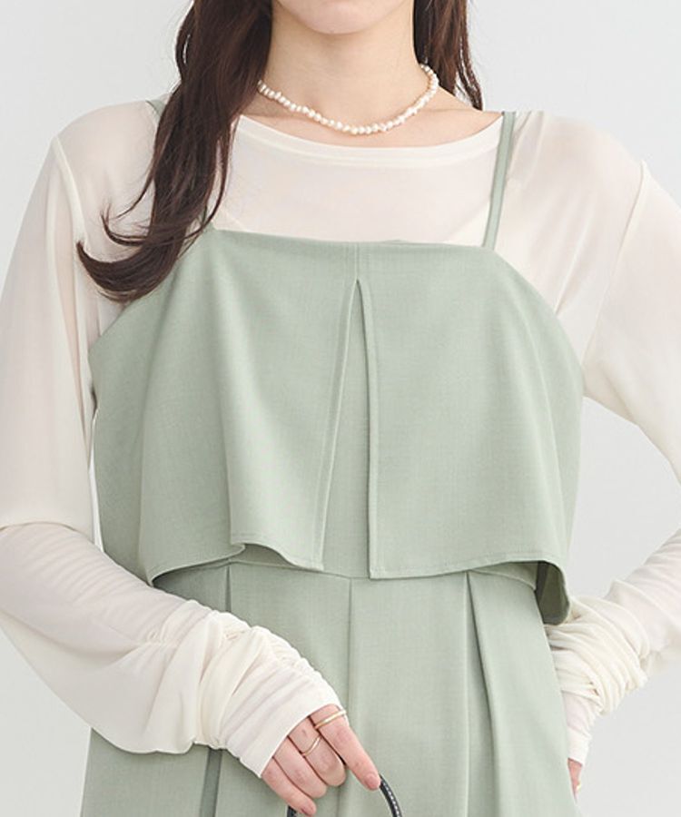 earth music&ecology「デザインキャミサロペット」|オールインワン|