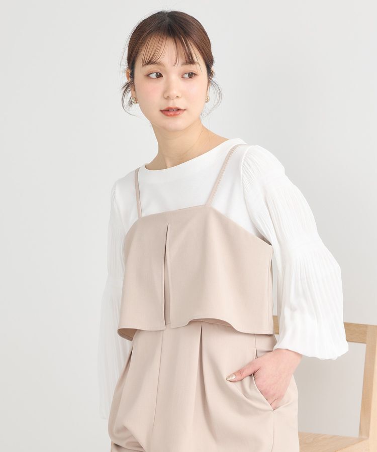 earth music&ecology「デザインキャミサロペット」|オールインワン|