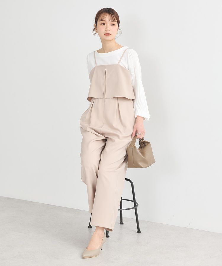 earth music&ecology「デザインキャミサロペット」|オールインワン|