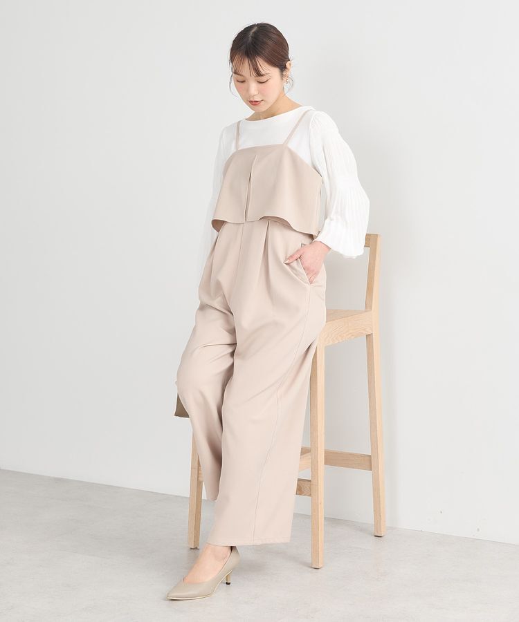 earth music&ecology「デザインキャミサロペット」|オールインワン|