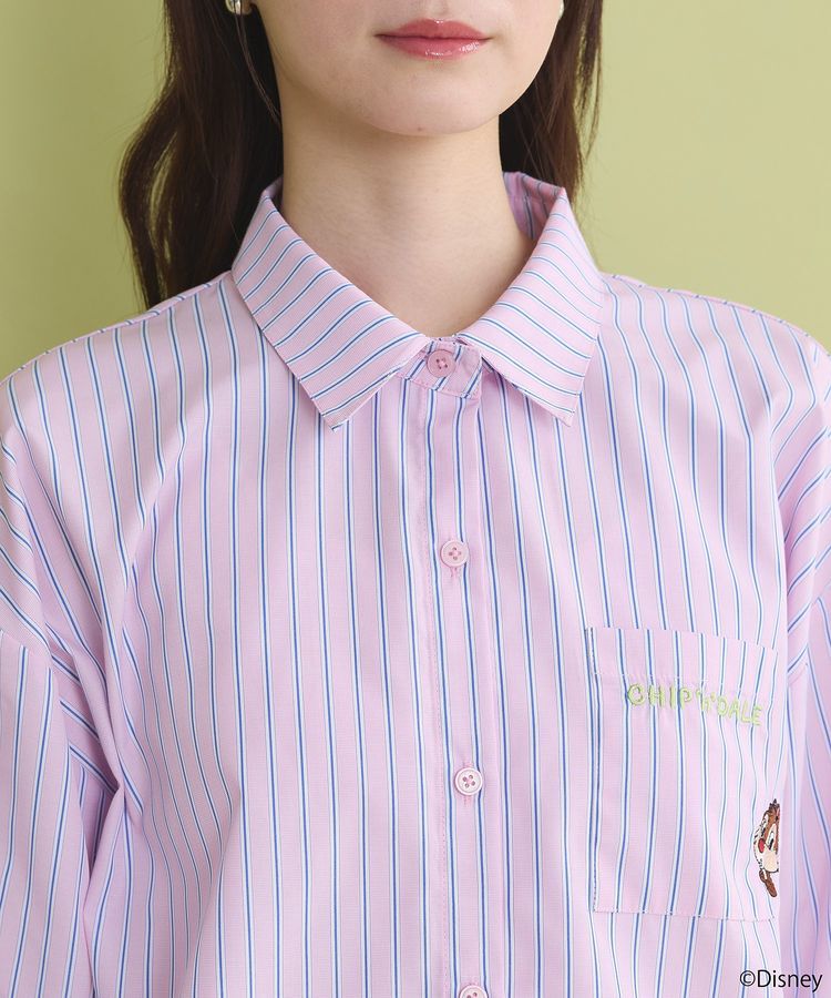 earth music&ecology「チップ&デール/ストライプシャツ」|シャツ・ブラウス|