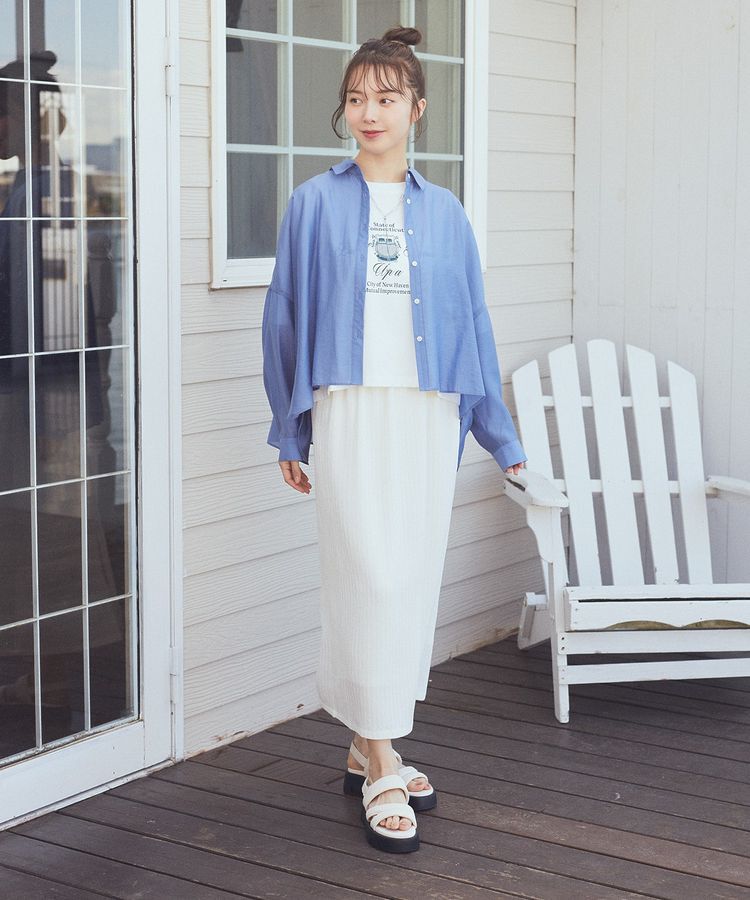 earth music&ecology「選べる丈カットナロースカート」|タイト|