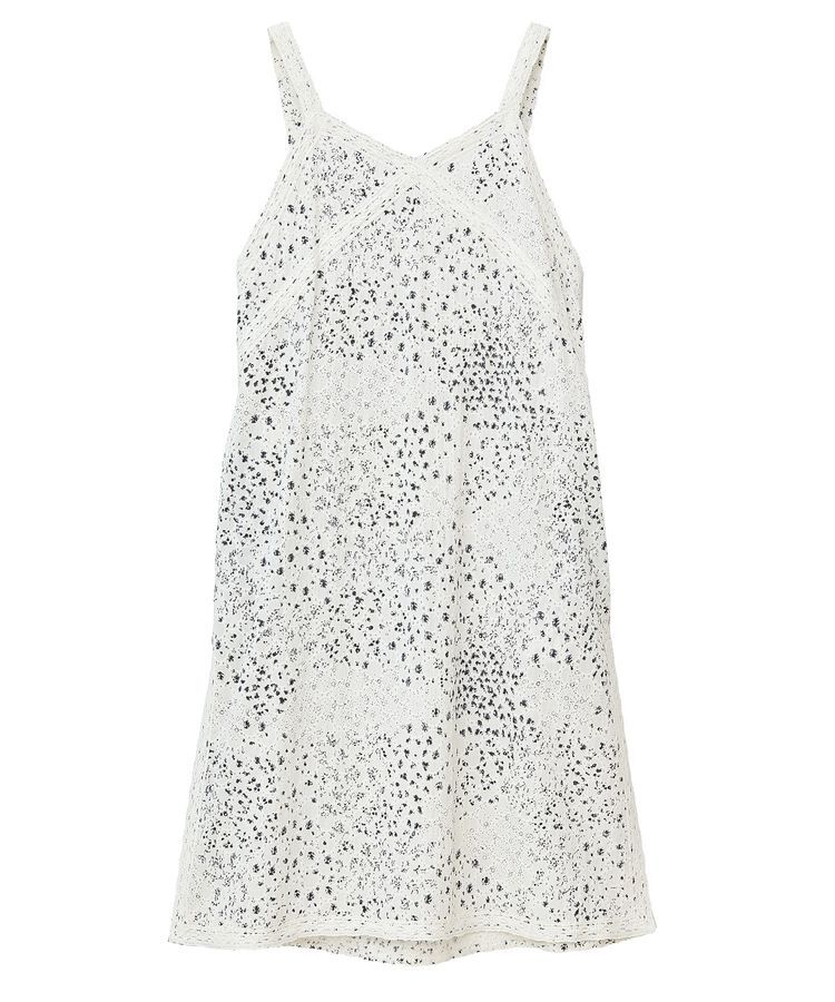 earth music&ecology「花柄プリントボーラー刺繍ミニキャミドレス」|ワンピース|