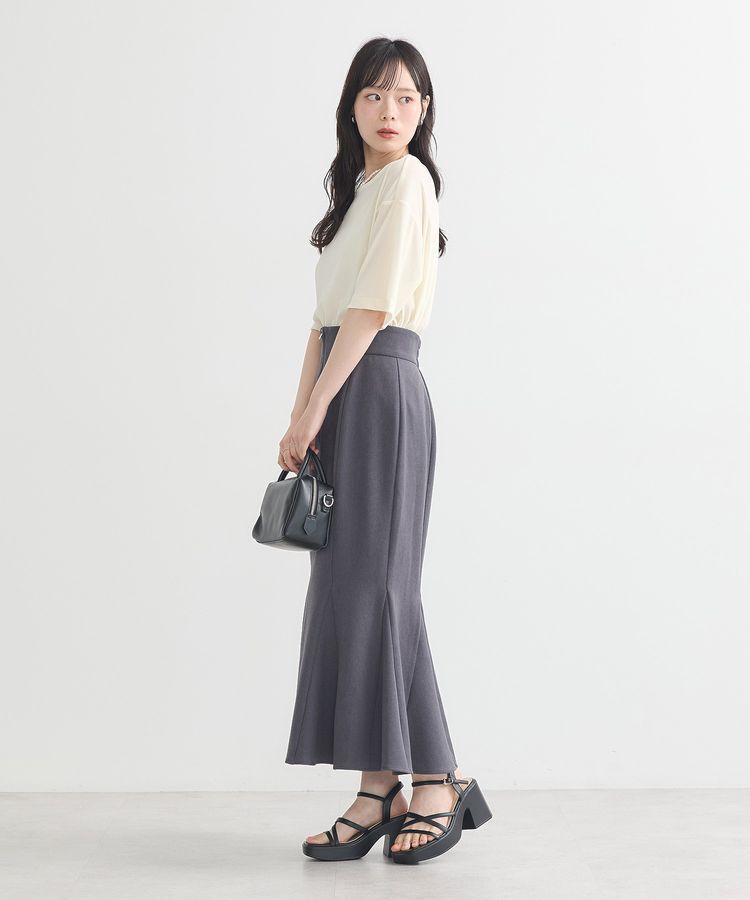 earth music&ecology「フロントジップマーメイドスカート」|タイト|