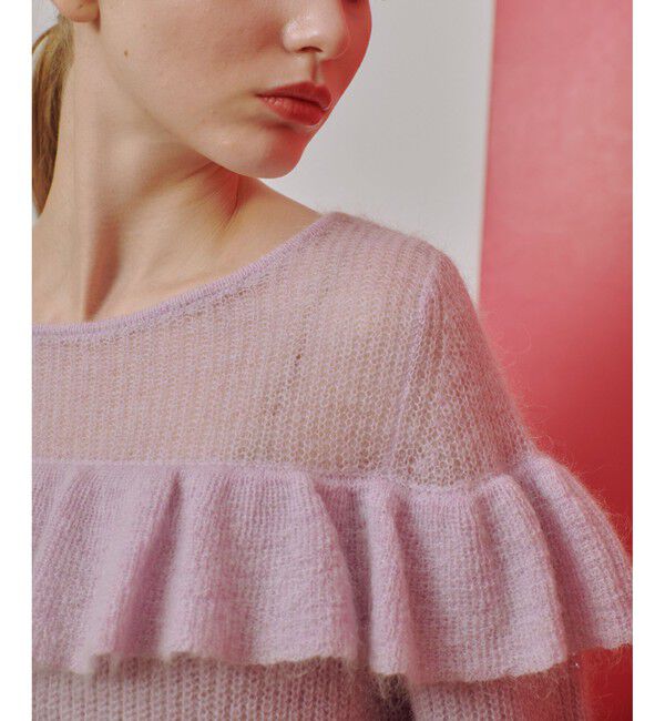 LOULOU WILLOUGHBY「【LOULOU WILLOUGHBY】モヘヤラッフルプルオーバー」|ニット・セーター|