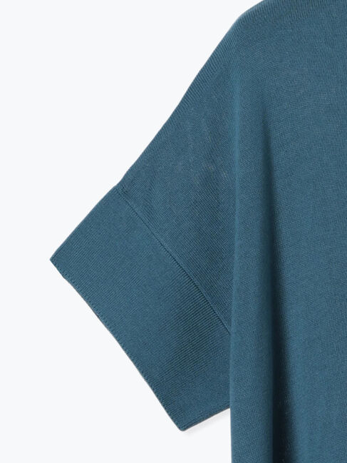 Lugnoncure「麻タッチVネックポンチョ風ニット」|ニット・セーター|