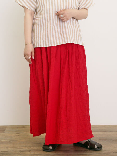 Samansa Mos2「◎柄アソートギャザースカート」|スカート|レッド