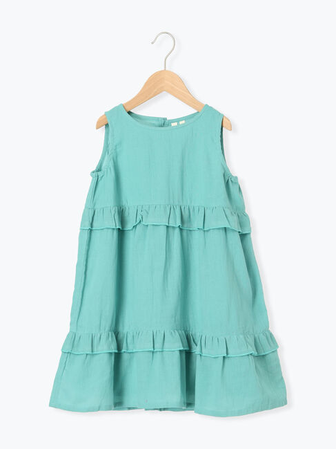 Samansa Mos2 Lagom「フリルティアードノースリワンピース」|ワンピース|グリーン