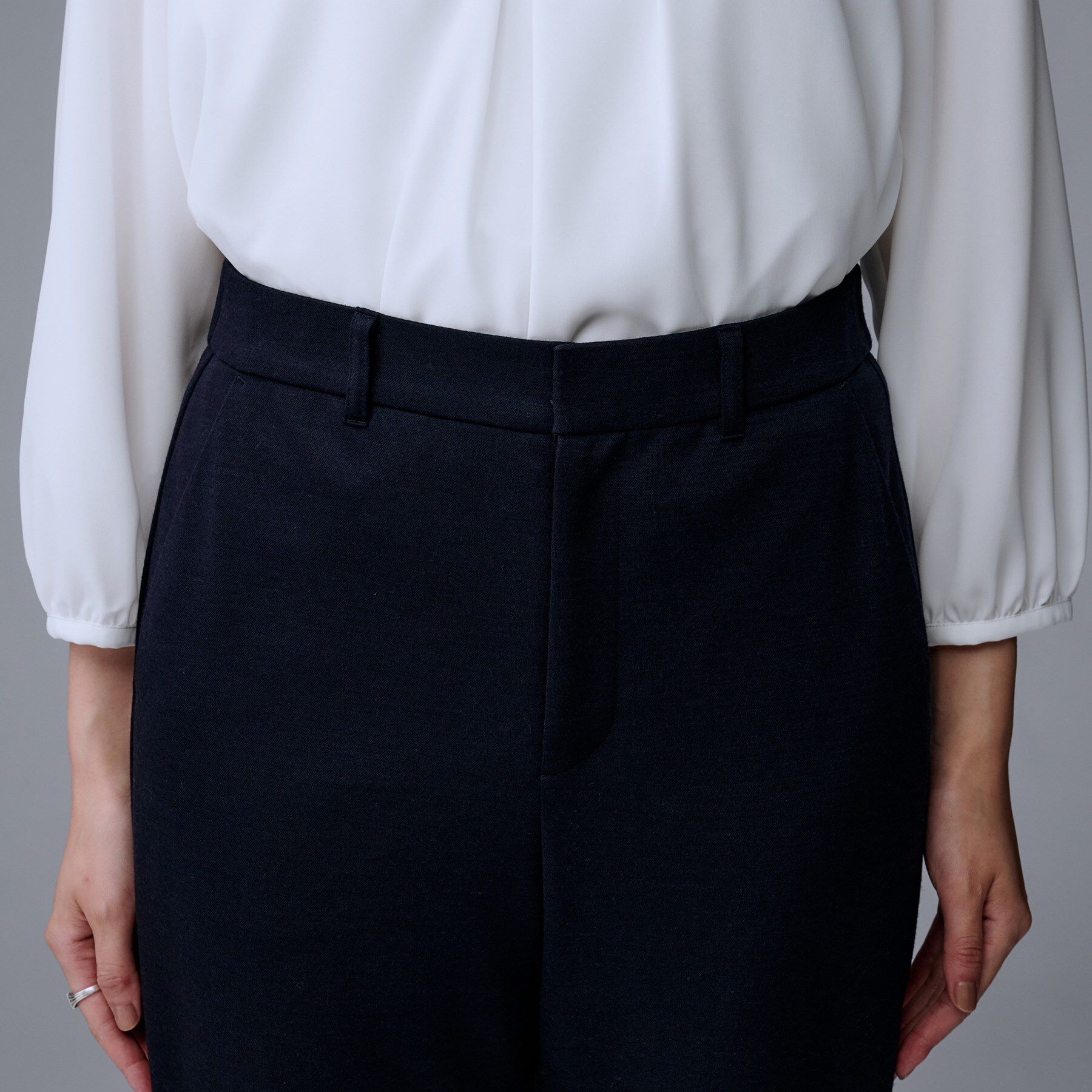 UNTITLED「【洗えるスーツ／ストレッチ】ウール混ジャージ テーパードパンツ」|その他|