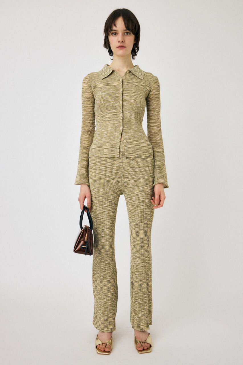 MOUSSY「MULTI BORDER ニットシャツ」|シャツ・ブラウス|