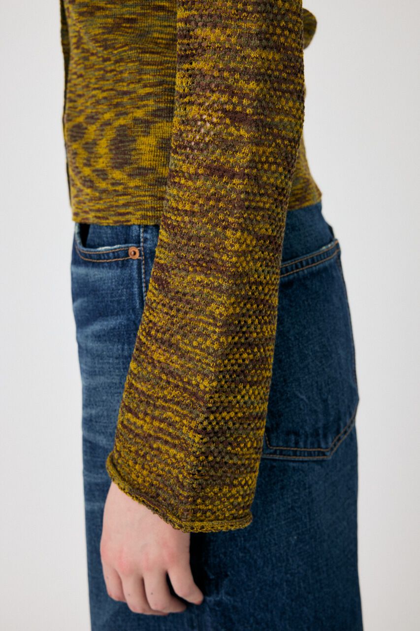 MOUSSY「MULTI BORDER ニットシャツ」|シャツ・ブラウス|