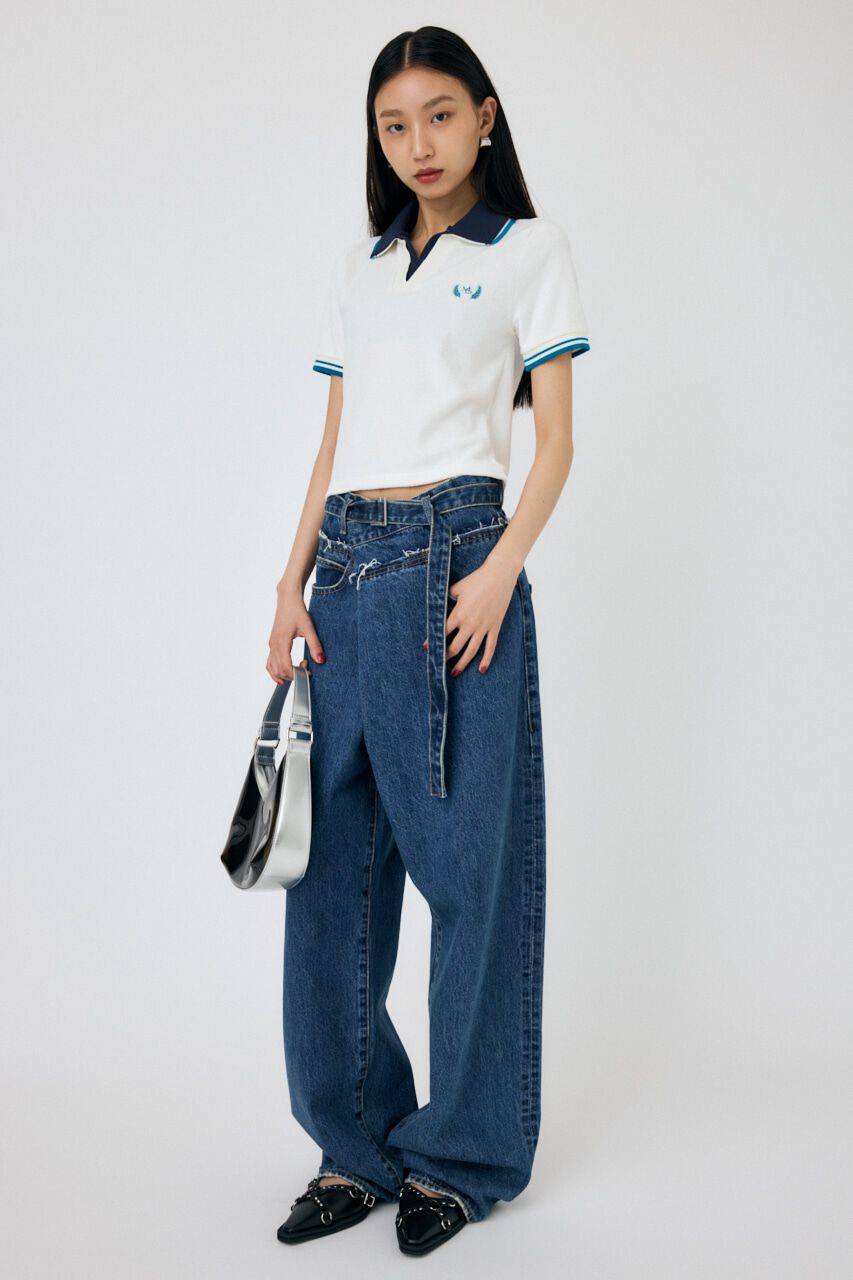 MOUSSY「DOUBLE COLLAR PILE SKIPPER Tシャツ」|Tシャツ・カットソー|