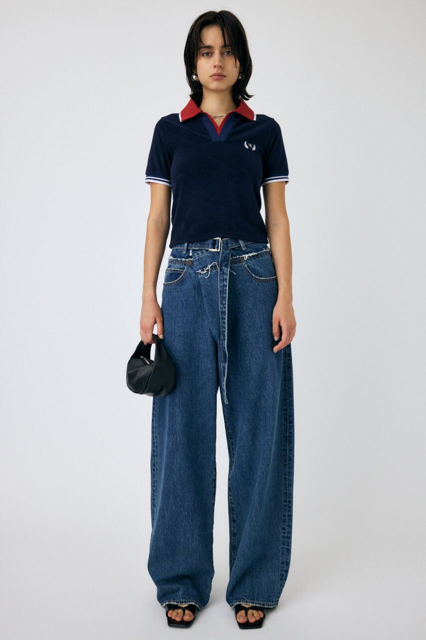 MOUSSY「DOUBLE COLLAR PILE SKIPPER Tシャツ」|Tシャツ・カットソー|