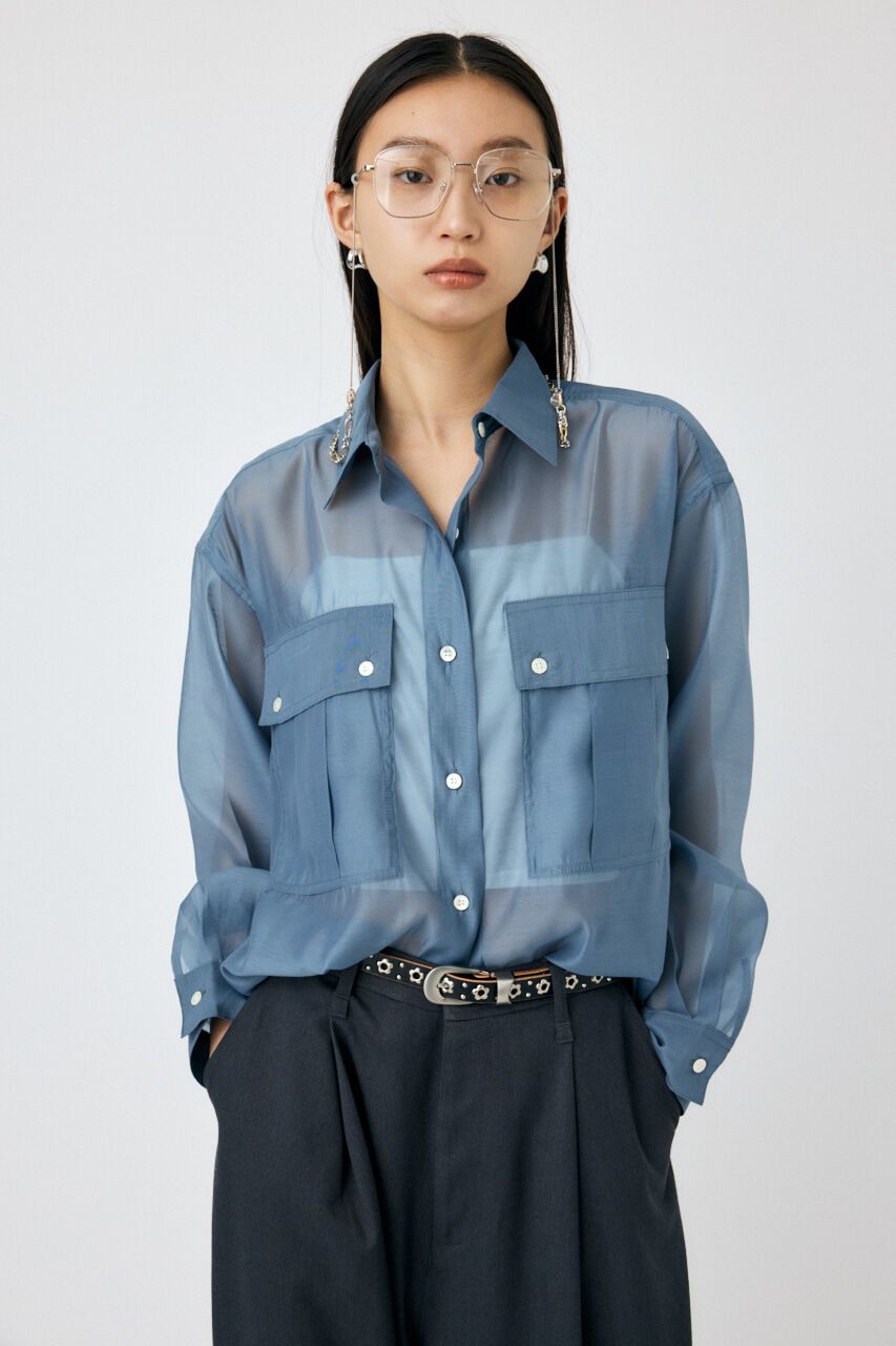 MOUSSY「SHEER CARGOシャツ」|シャツ・ブラウス|