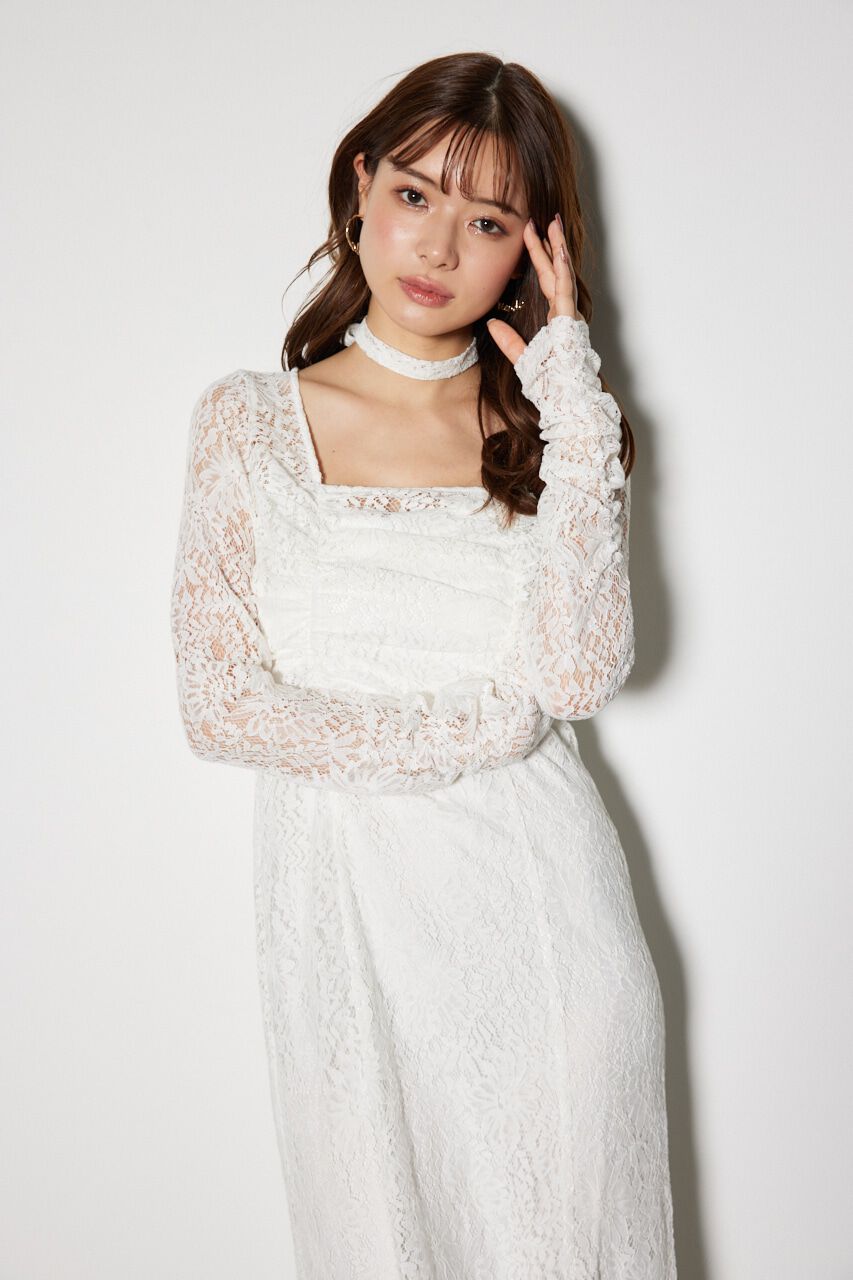 rienda「チョーカー付Iラインレースワンピース」|ワンピース|