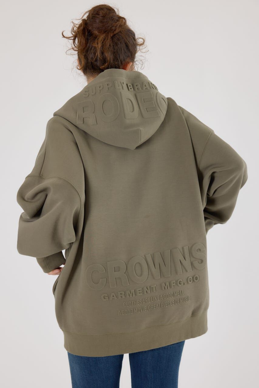 RODEO CROWNS「エンボスBIG ZIPパーカー」|Tシャツ・カットソー|