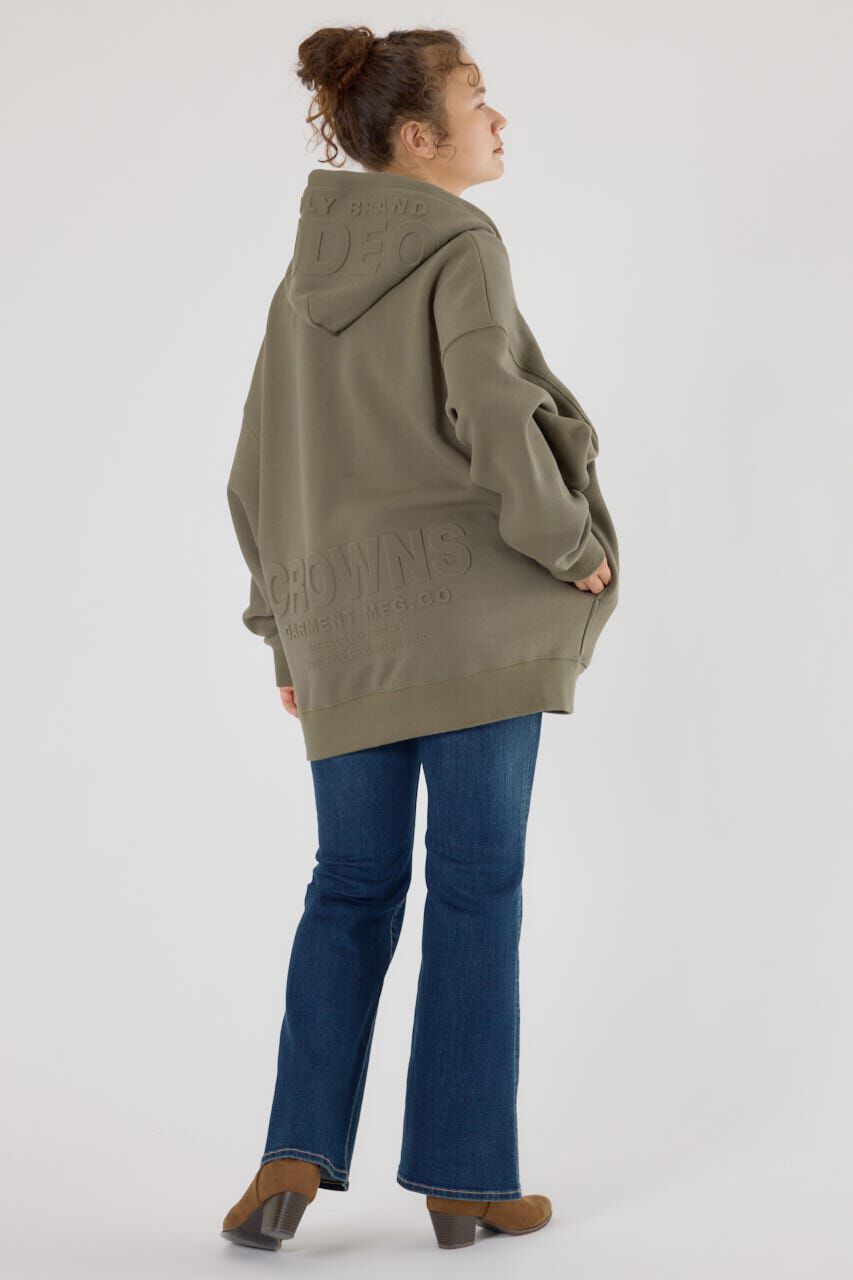 RODEO CROWNS「エンボスBIG ZIPパーカー」|Tシャツ・カットソー|