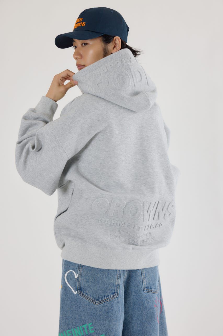 RODEO CROWNS「エンボスBIG ZIPパーカー」|Tシャツ・カットソー|