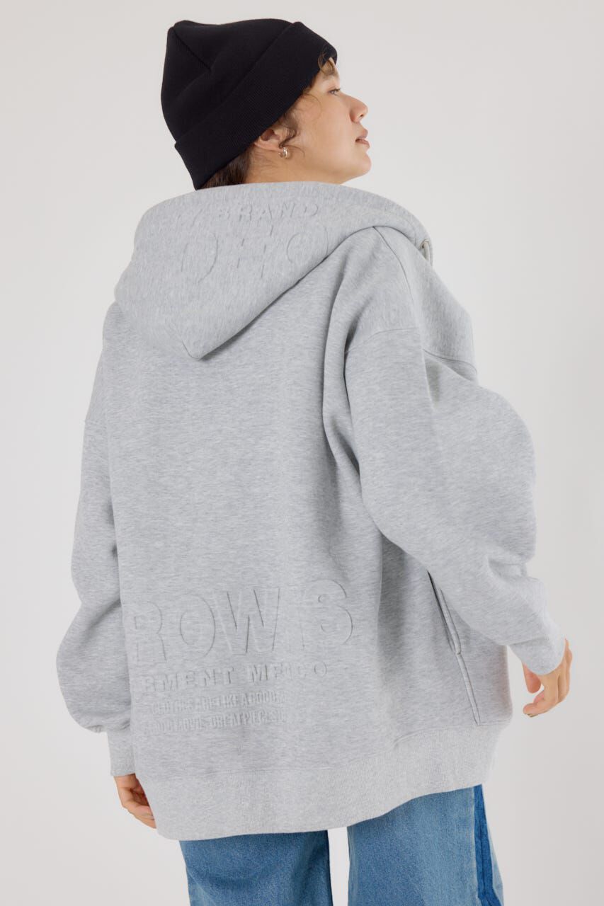 RODEO CROWNS「エンボスBIG ZIPパーカー」|Tシャツ・カットソー|