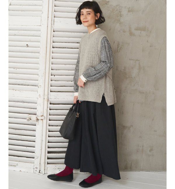 Lbc with Life「ウール混バックシャンベスト」|ニット・セーター|