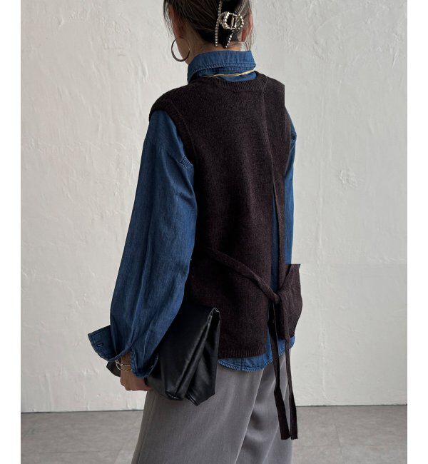 Lbc with Life「ウール混バックシャンベスト」|ニット・セーター|