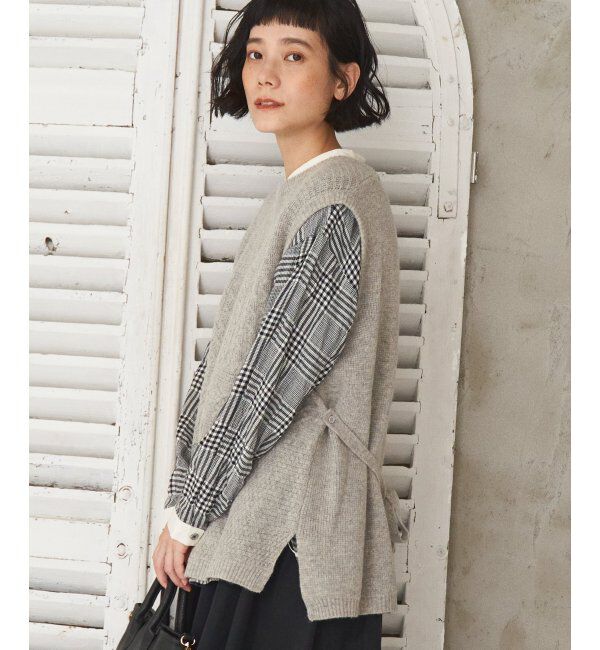 Lbc with Life「ウール混バックシャンベスト」|ニット・セーター|