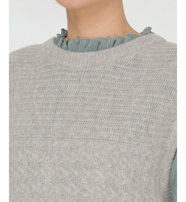 Lbc with Life「ウール混バックシャンベスト」|ニット・セーター|