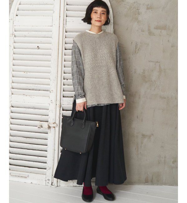 Lbc with Life「ウール混バックシャンベスト」|ニット・セーター|