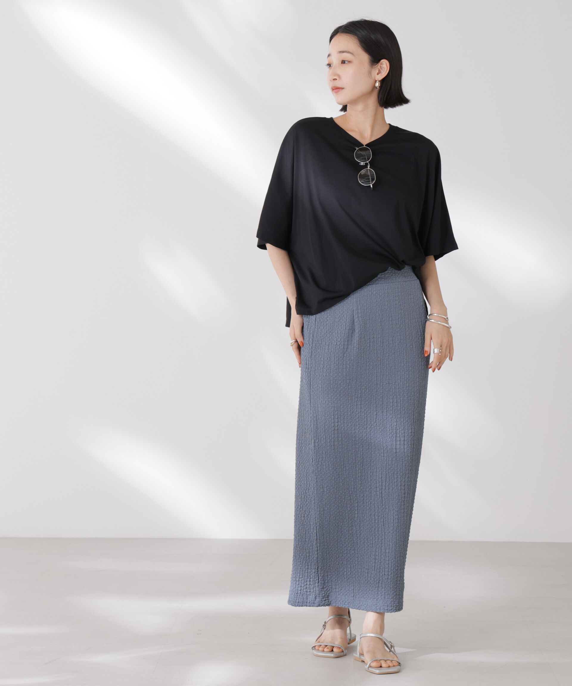 nano･universe「吸水速乾抗菌防臭ドルマンワイドトップス」|Tシャツ・カットソー|