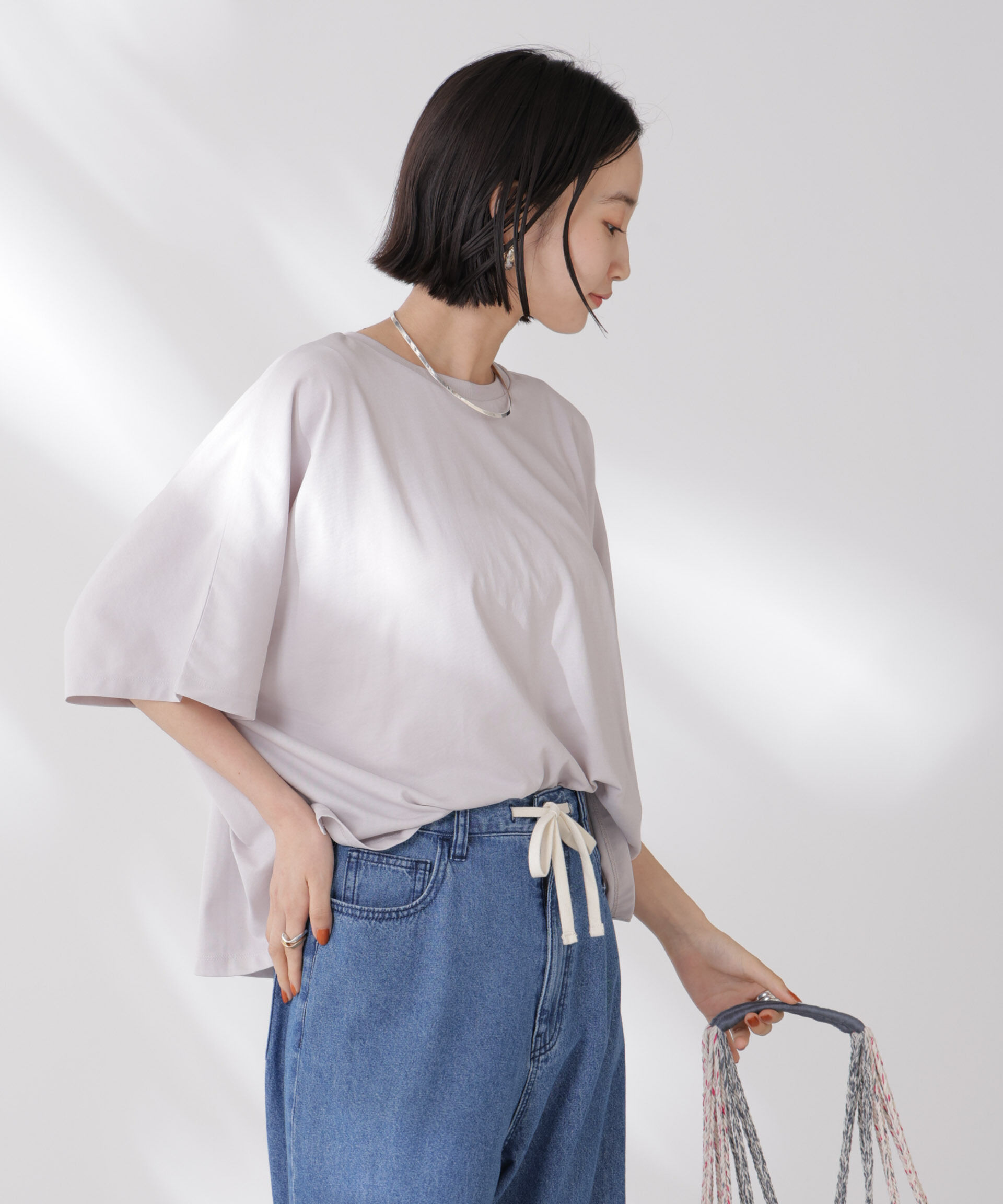 nano･universe「吸水速乾抗菌防臭ドルマンワイドトップス」|Tシャツ・カットソー|