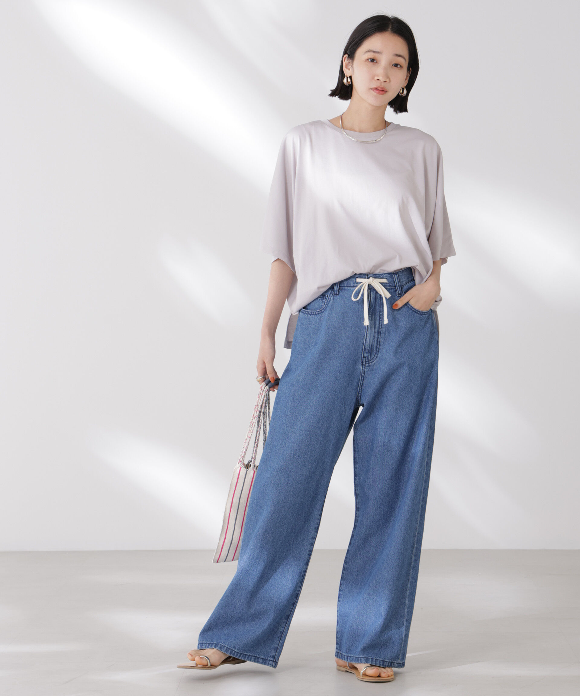 nano･universe「吸水速乾抗菌防臭ドルマンワイドトップス」|Tシャツ・カットソー|