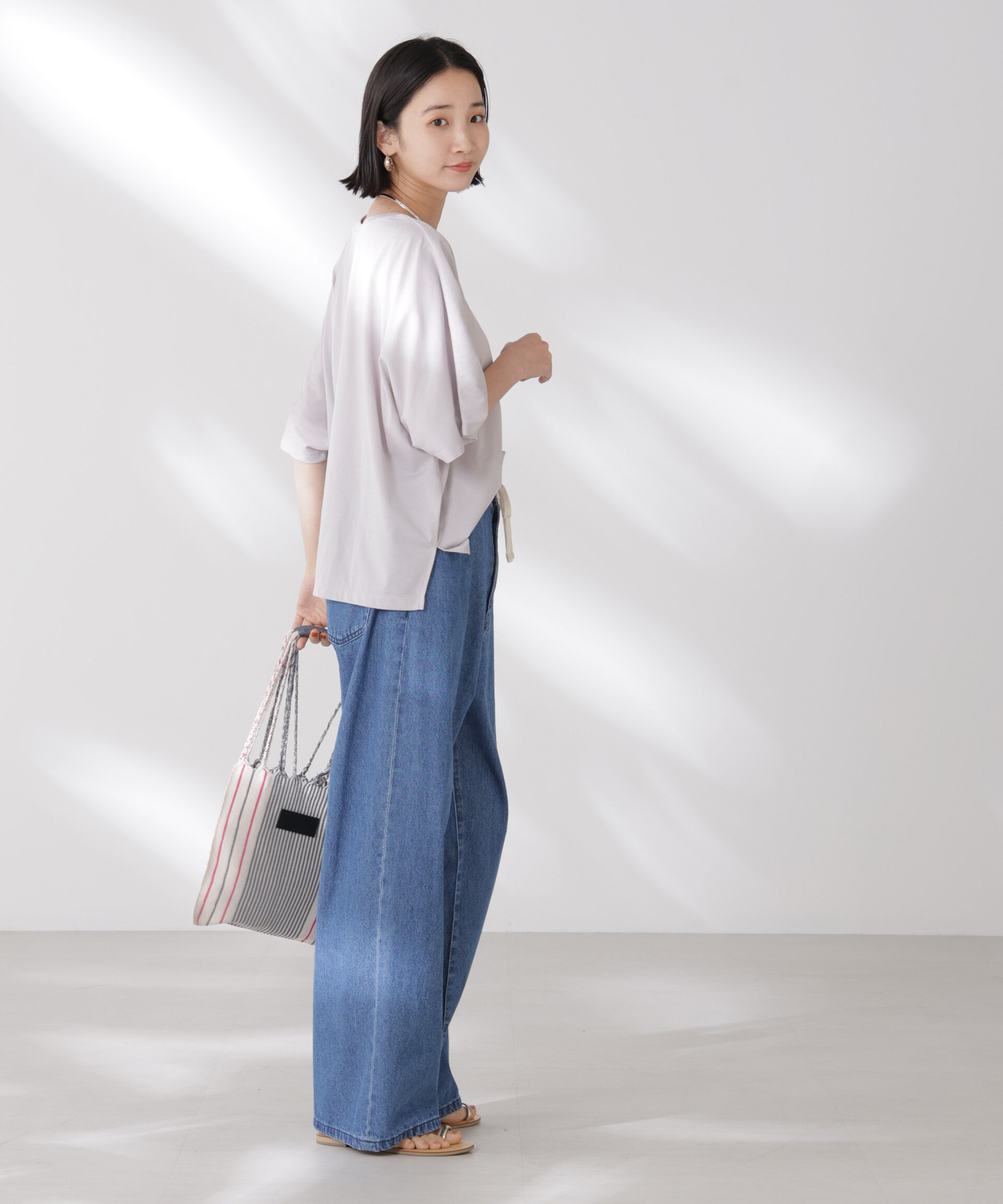 nano･universe「吸水速乾抗菌防臭ドルマンワイドトップス」|Tシャツ・カットソー|