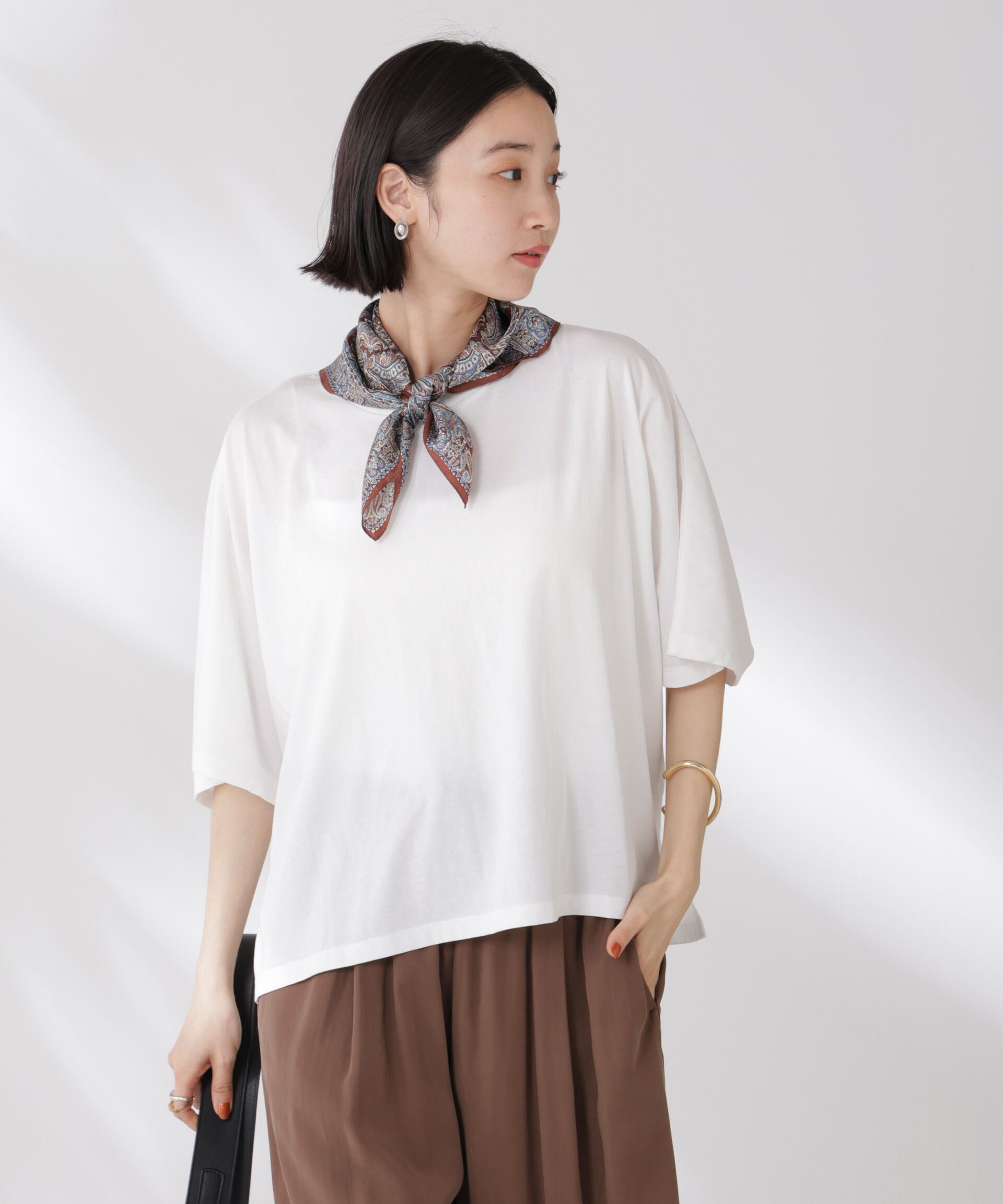 nano･universe「吸水速乾抗菌防臭ドルマンワイドトップス」|Tシャツ・カットソー|