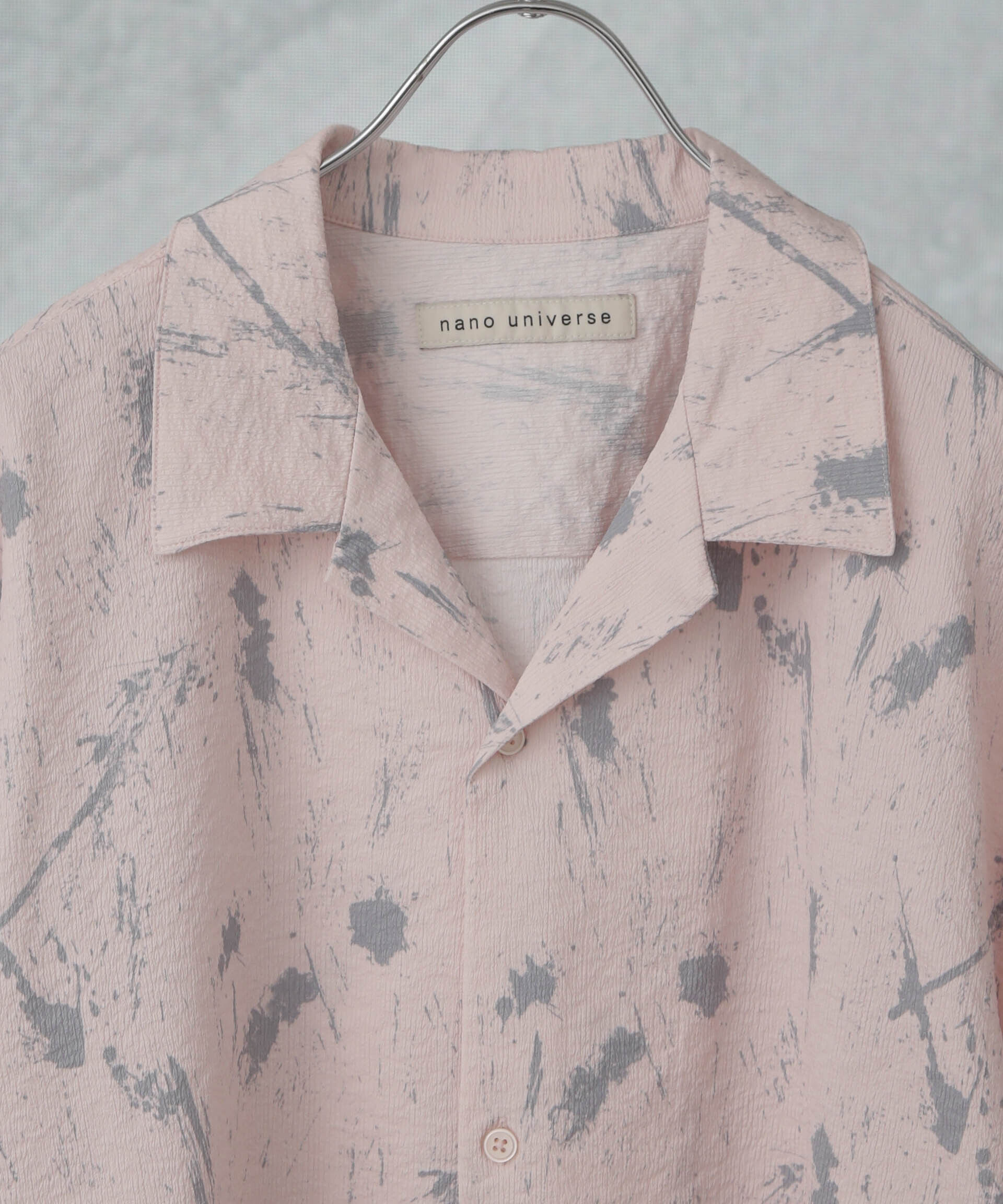 nano･universe「ランダムサッカープリントシャツ 半袖」|シャツ・ブラウス|