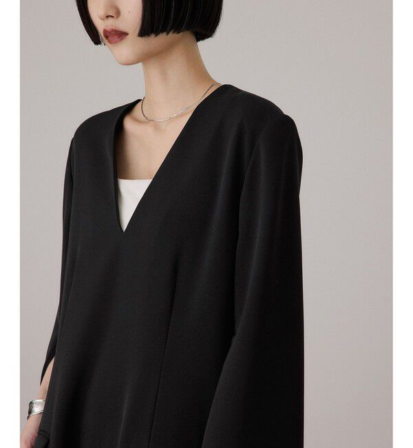 ADAM ET ROPE'「【サステナブル】スリットスリーブワンピース」|ワンピース|