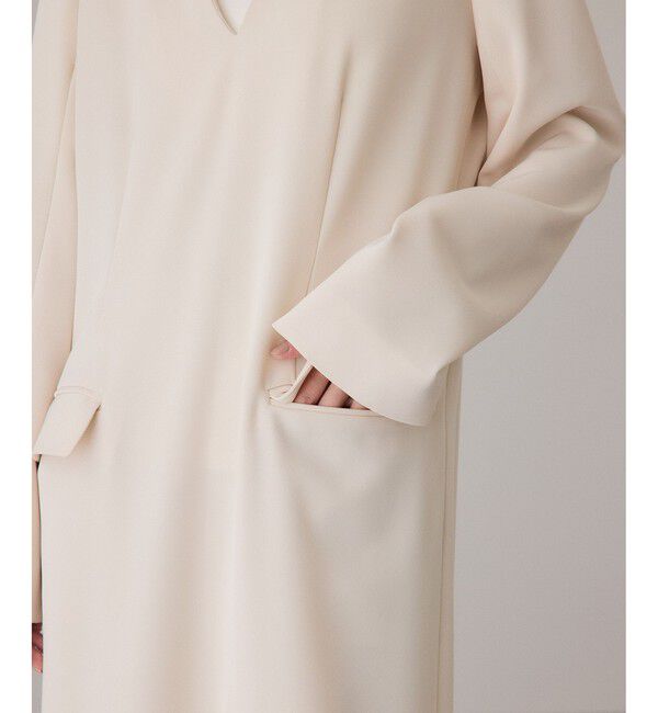 ADAM ET ROPE'「【サステナブル】スリットスリーブワンピース」|ワンピース|