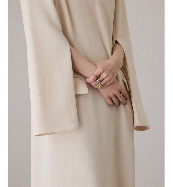 ADAM ET ROPE'「【サステナブル】スリットスリーブワンピース」|ワンピース|